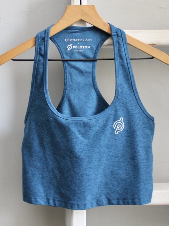Beyond Yoga Tops - Beyond Yoga x Peloton Blue Spacedye Sports Bra Crop Top Size XL